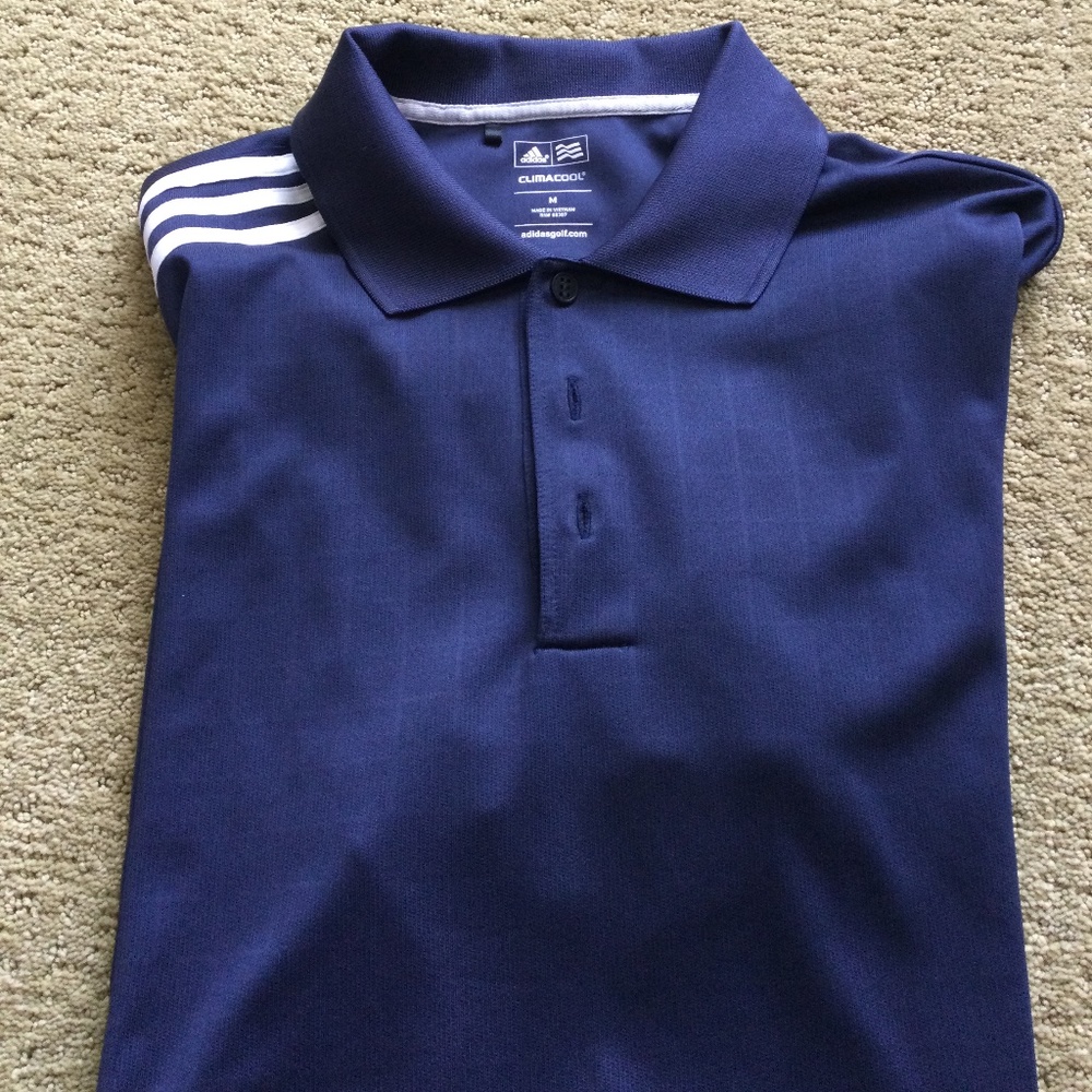 Adidas ClimaCool men golf shirt. Size medium. Color navy blue
